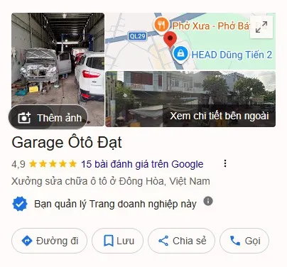 kết quả thực tế website và map lên top